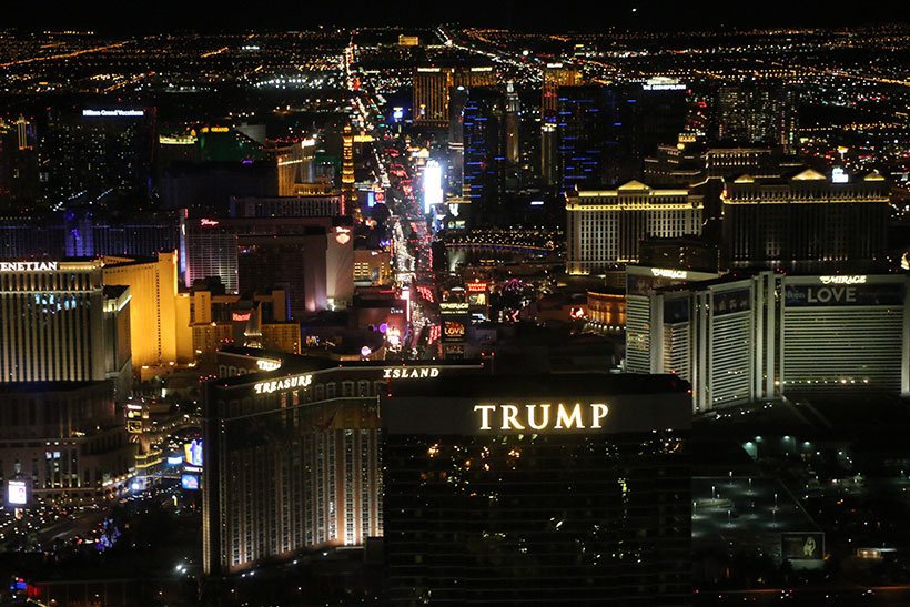 Trump Tower e a Strip de Las Vegas