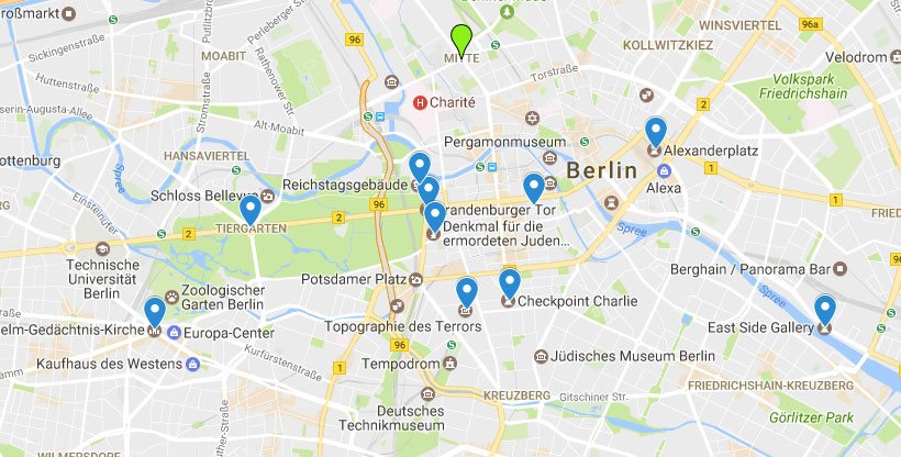 Localização estratégica em Berlim