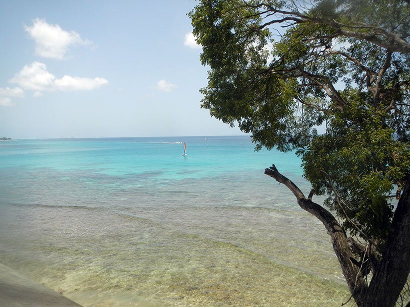 Praias tipicamente caribenhas na costa leste de Barbados