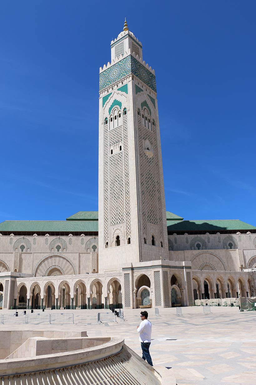 Grandiosidade da principal Mesquita de Casablanca