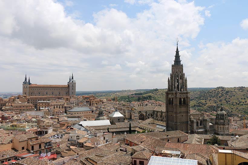 A vista de Toledo obtida na torre dos sinos da Igreja dos Jesuítas