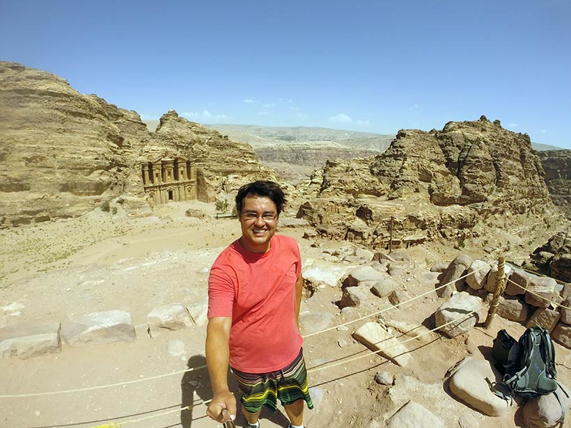 Na monumental cidade de Petra - Jordânia