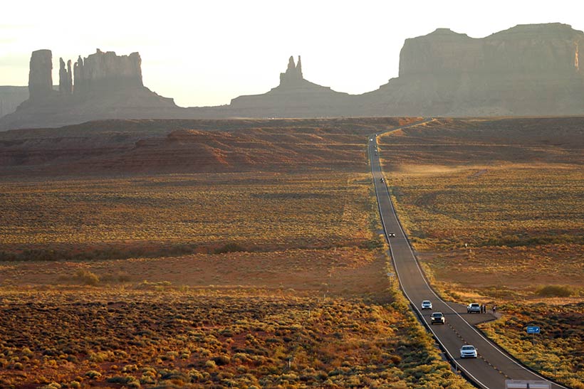 Monument Valley, na fronteira entre Arizona e Utah