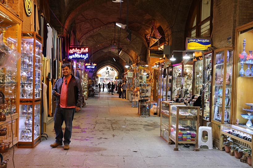 No grande bazar de Isfahan