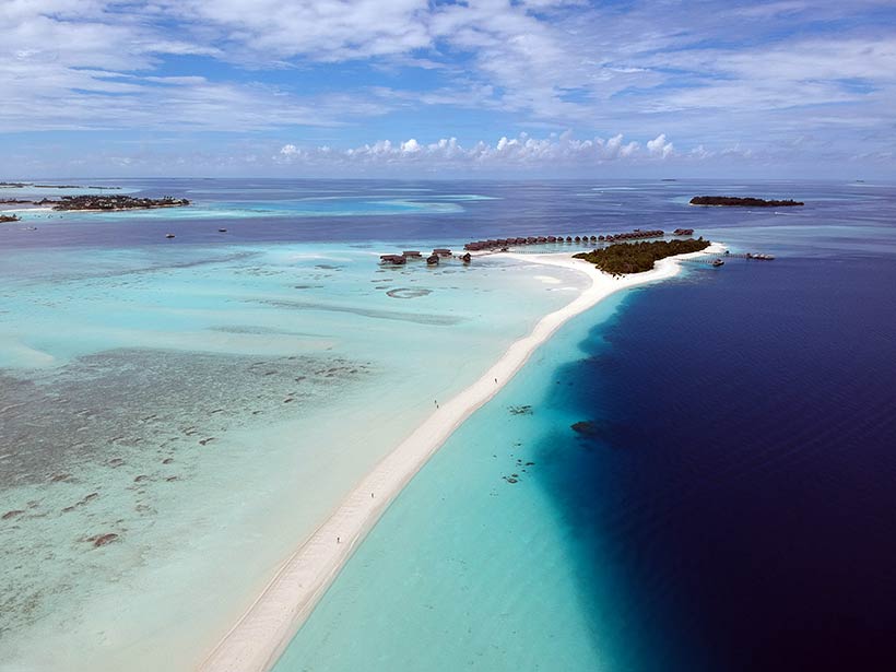 Maafushi - fotos aereas de ilhas nas maldivas