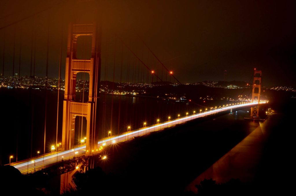 passeio de noite em São Francisco
