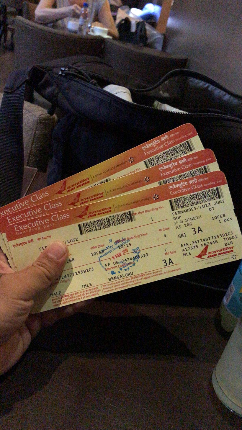 Tickets originais da Air India