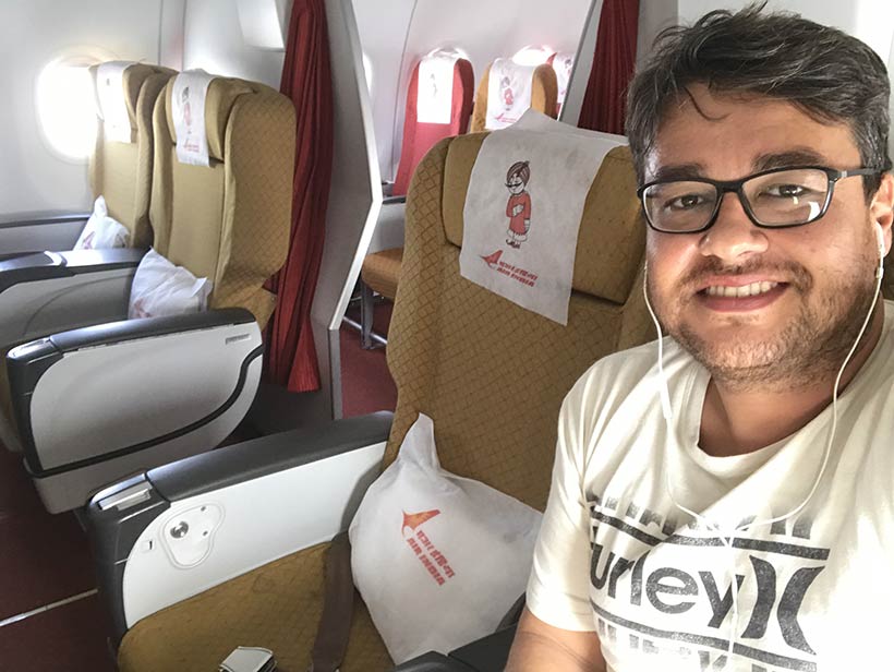 Viajando na executiva da Air India