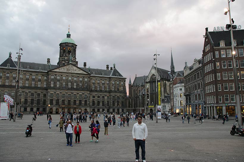 Dam Square, uma das praças principais de Amsterdam