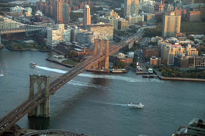 Ponte do Brooklyn vista do alto