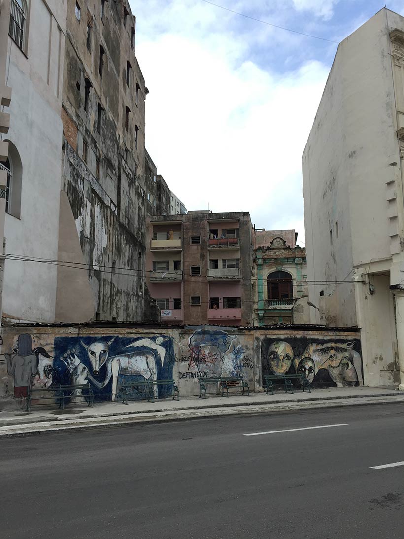 Edifícios no centro de Havana