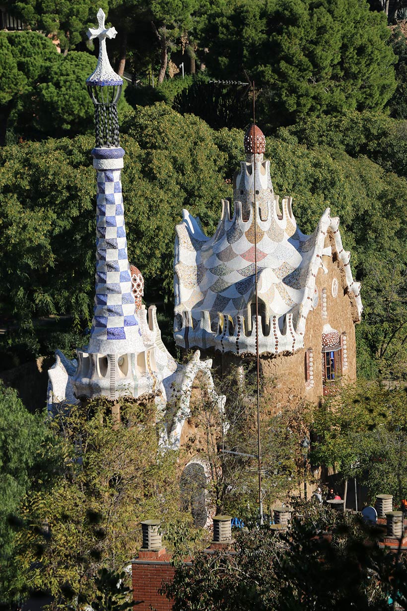 Foto de castelo no Parque Guell
