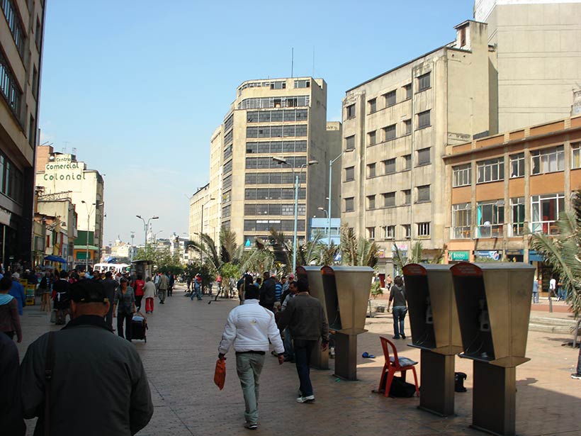 Caminhada no centro de Bogotá