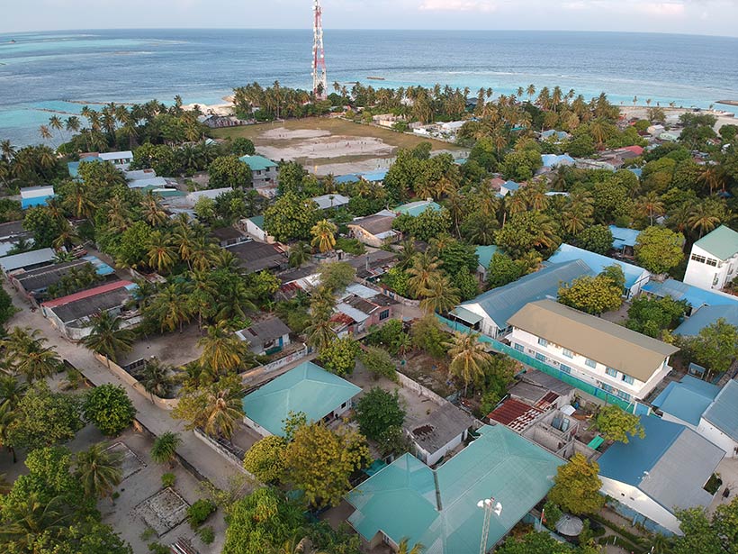 Ilhas locais nas Maldivas