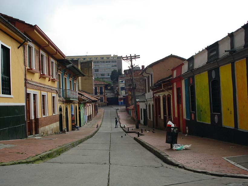La Candelaria durante o dia em Bogotá, capital da Colômbia
