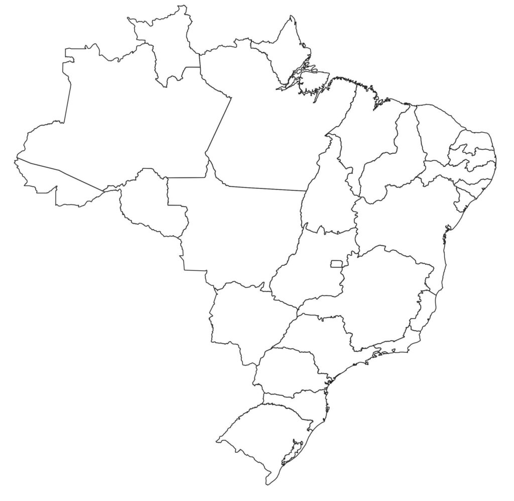 Mapa do Brasil para Colorir