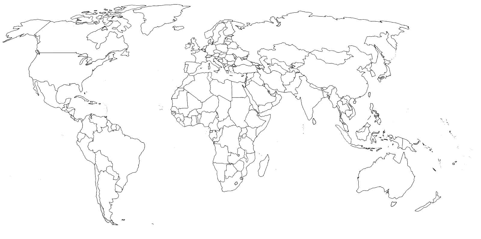 Mapa Mundi Para Colorir Com Continentes E Tambem Paises